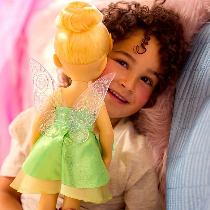 Disney Store Official Tinker Bell Once Upon a Story Doll - Disney Princess Toys Featuring Reflective Eyes with 3D Pupil and Iris, Detailed Costume, Hair Comb & Shoes - Comes in Display Box - 16 Inches