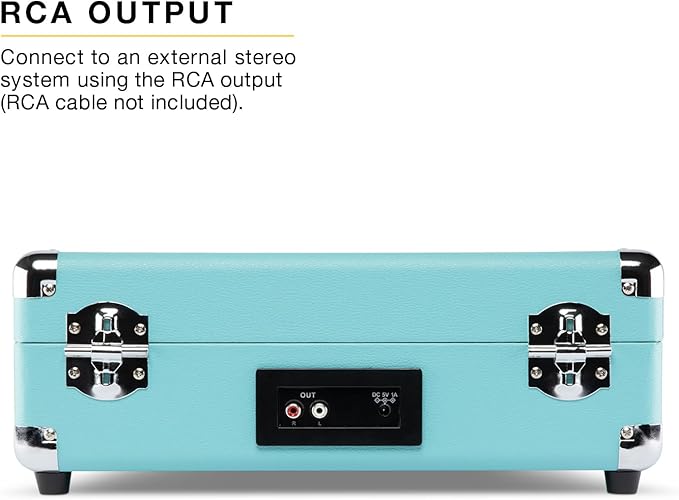 Victrola Journey II (2025 Model) – Bluetooth Suitcase Record Player – Built-in Stereo Speakers with Enhanced Bass, 3-Speed Turntable, Bluetooth Input and Output, RCA & Headphone Outputs (Green)