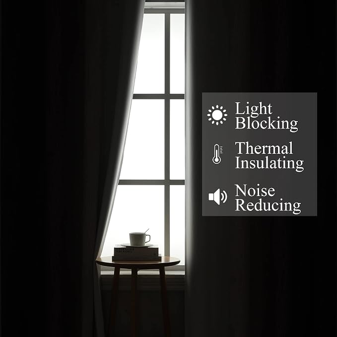 Estelar Textiler Purple and Greyish White Blackout Curtains 72 Inch Length 2 Panels Set, Room Darkening Grommet Ombre Curtains for Bedroom, Thermal Insulated Light Blocking Gradient Drapes, 52Wx72L