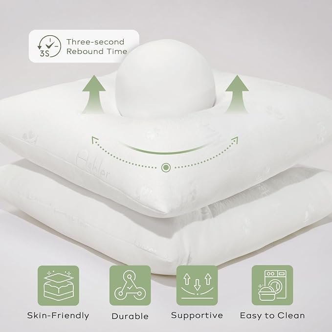 Ashler Throw Pillows Insert- 16x16 Pillow Inserts with Air Layer, Premium Bed and Couch Pillows - Indoor Decorative Throw Pillow, Square Cushion Sham Stuffer, Pack of 4, White