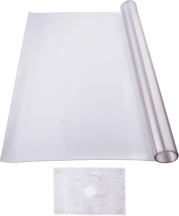 VEVOR Plastic Table Cover, 42 x 60 Inch 1.5 mm Thick Frosted Rectangle PVC Desk Mat Protector, Waterproof & Easy Cleaning Pad Tablecloth, for Office, Dresser, Dining Room, Night Stand