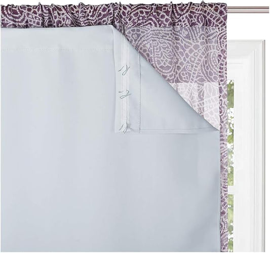 KGORGE Blackout Curtain Liners Thermal Insulated Privacy for 95 inch Long Curtains, White, 2 Panels, W 45 x L 88