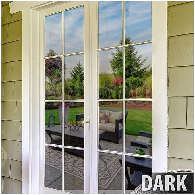 BDF PRBL Window Film Premium Color High Heat Control and Daytime Privacy Blue Outside, Silver Inside - 48in X 24ft