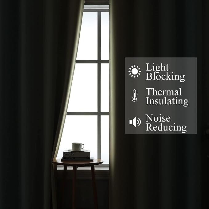 Estelar Textiler Aqua and Beige Ombre Blackout Curtains 72 Inches Length for Bedroom, Thermal Insulated Light Blocking Grommet Gradient Blackout Drapes for Living Room, 42Wx72L, 2 Panels