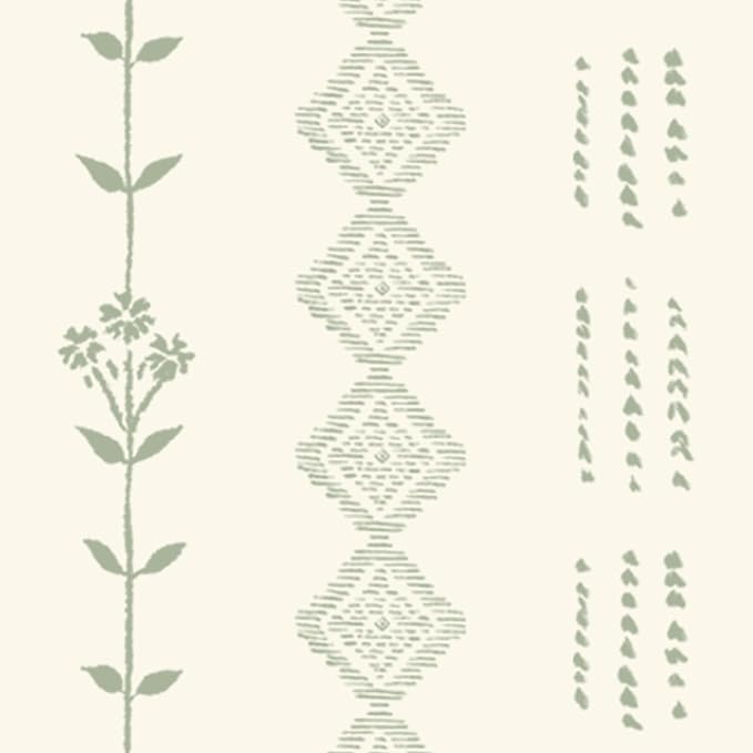 63 Inch Length Curtains 2 Panels Set,Sheer Linen Boho Sage Green Cream White Spring Leaf Curtains for for Living Room Kitchen Window Treatments