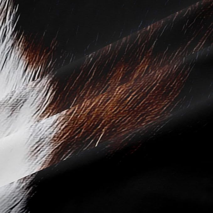 Brown Cowhide Window Curtains Western Black White Cow Print Blackout Curtains For Bedroom Living Room Bull Cattle Animal Fur Curtain Drapes Rustic Farmhouse Cowboy Window Treatments 2 Panels 38"Wx45"L