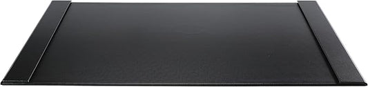 30" x 18" Leather Desk Blotter with Side Rails for Writing Leather Executive Desk Pad Protector Desk Mat for Office Home Workplace Black
