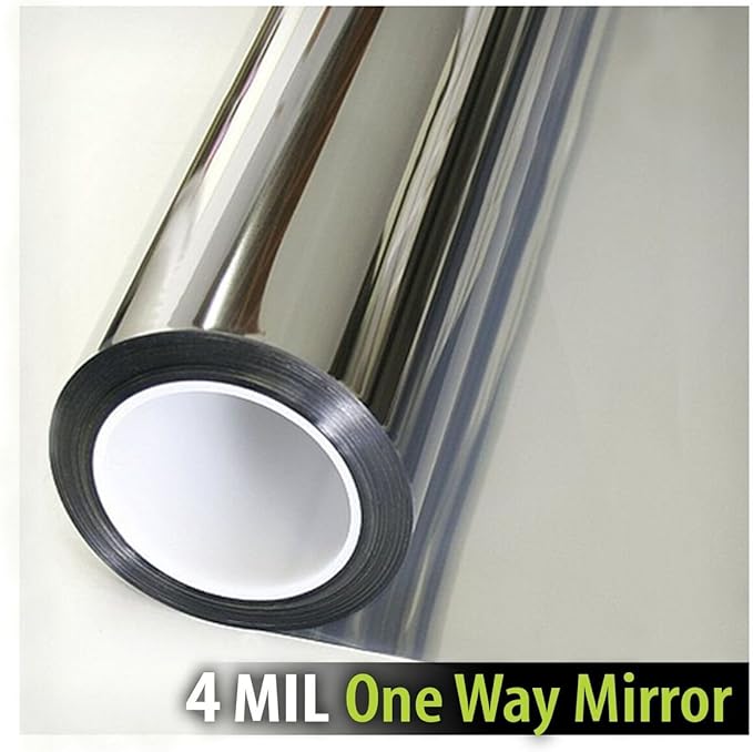 BDF S4MS15 Window Film Security and Daytime Privacy 4 Mil Mirror Silver (Dark) - 24in X 14ft