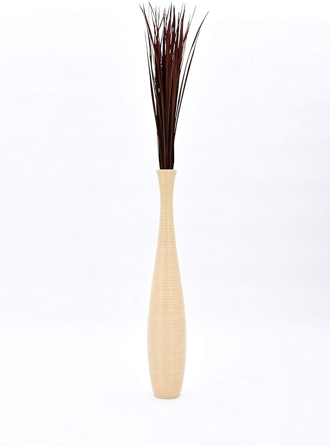 Leewadee Tall Vase Filler, Natural Grass Stems – 2 Bunches of Colored Branches for Vases, Carefully Dried Twigs for Home and Bar Decoration, 45 inches, Bordeaux