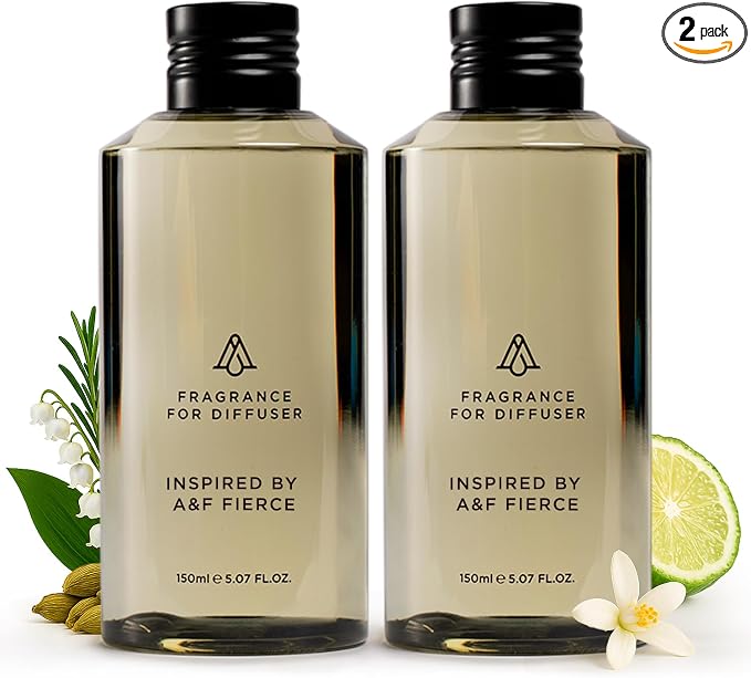 AromaPlan Hotel Scents, Inspired by A+F Fierce 5 Fl Oz (2 Pack) Luxury Aroma & Hotel Fragrance Diffuser Oil- Hotel Diffuser Oil for Aromatherapy- USA Made, Bigger Bottle, Bolder Aroma & Longer Lasting