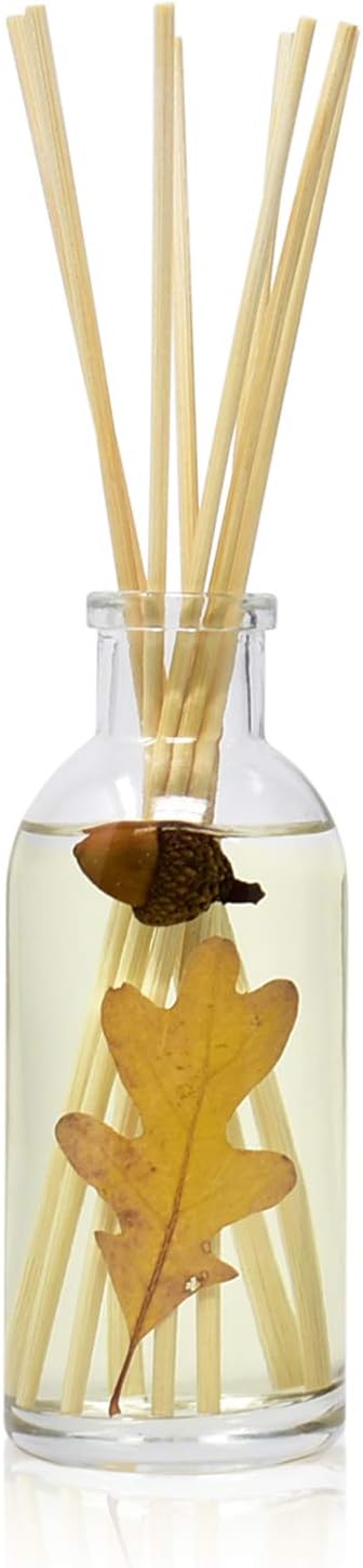 Urban Naturals Reed Diffuser Set, Spiced Chestnut - Bathroom Shelf Décor | Comforting Autumn Scent of Chestnuts, Cinnamon, Clove and Cedar wood with REAL Acorns and Fall Leaves