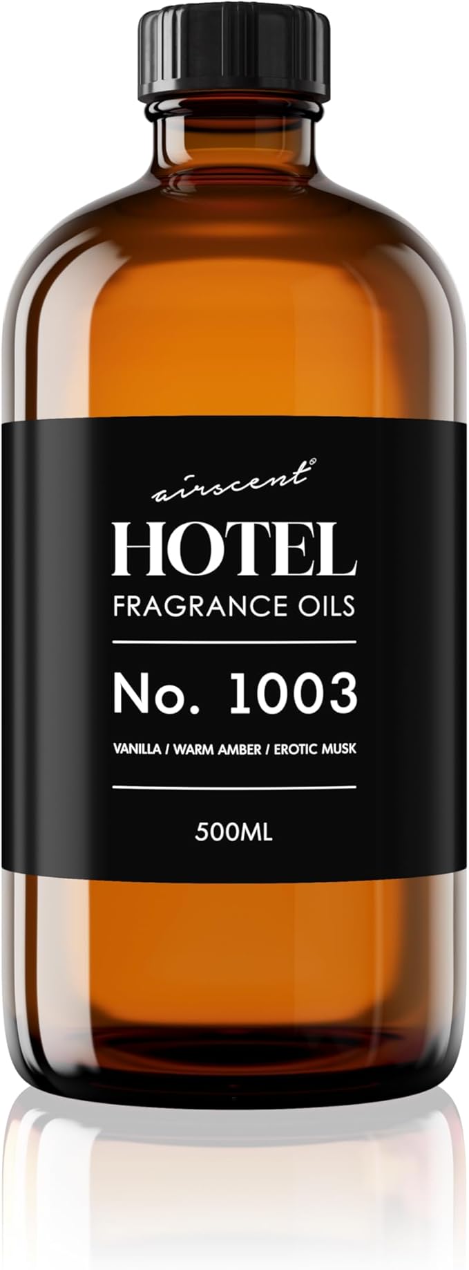 AirScent Hotel Diffuser Oil No. 1003 - Vanilla Warm Amber Musk - 500 mL | Asian Garden Hotel Scent - Premium Fragrance Oil for Ultrasonic and Waterless Diffusers and Crafting - 16.9 fl oz Bottle