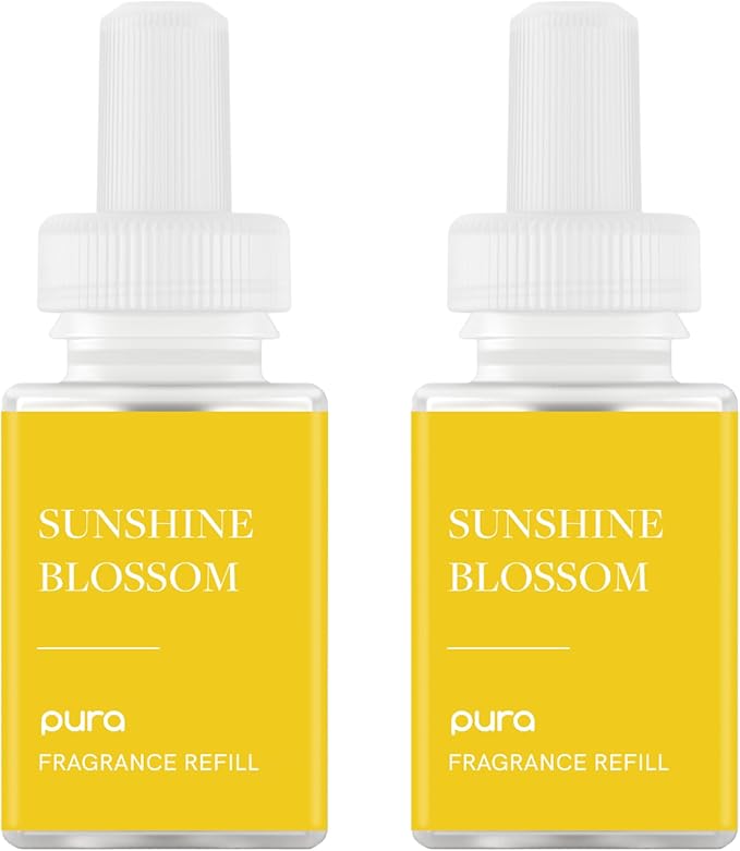 Pura Home Scent Refill - Smart Home Air Diffuser - Hours of Luxury Fragrance per Refill - Clean & Safe Pura Diffuser Refills - Sunshine Blossom (2 Pack)