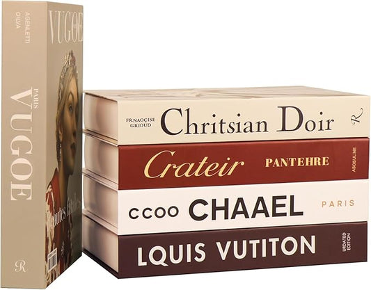 5 PCS Decorative Books for Home Decor, Beauty Fake Books for Decoration, Coffee Table Decor, Aesthetic Shelf & Bookshelf, TV Stand for Office, Living Room, Bedroom AIWELLKAY