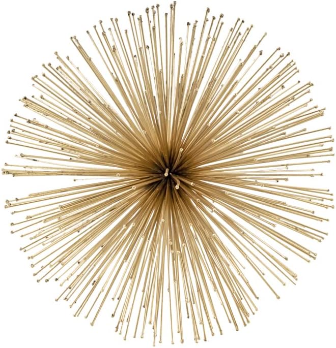 Modern Day Accents 5050 Pilluelo Urchin Large Gold Sphere, 10" D