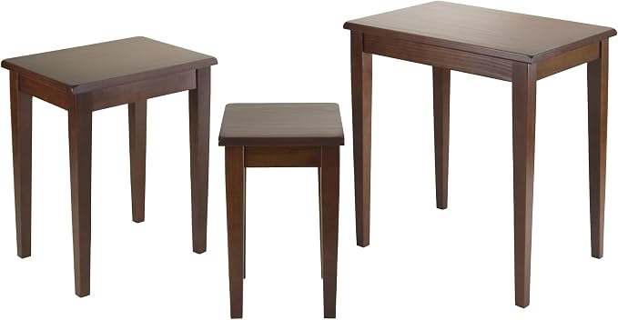 Winsome Regalia Nesting Accent Tables, for Living Room, Walnut, Set of 3