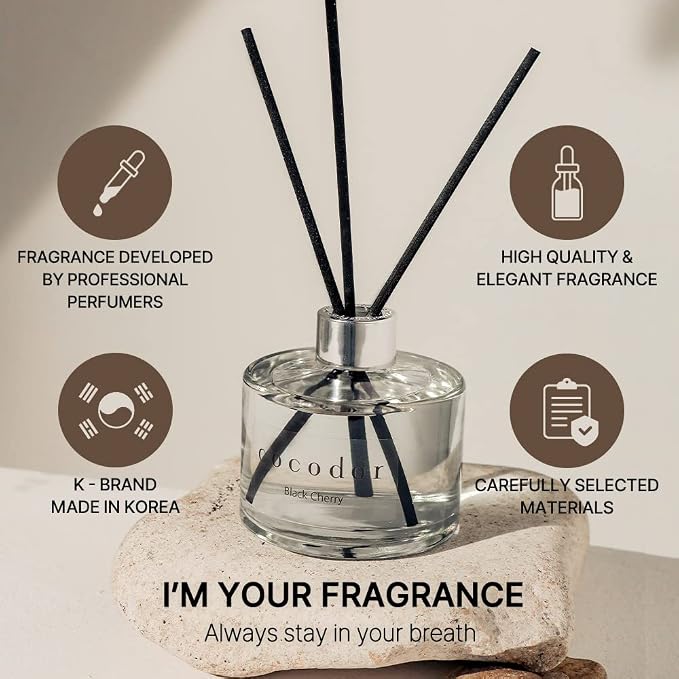 COCODOR Signature Reed Diffuser/Woody Hotel / 6.7oz(200ml) / 2 Pack/Reed Diffuser, Reed Diffuser Set, Oil Diffuser & Reed Diffuser Sticks, Home Decor & Office Decor, Fragrance and Gifts, Mother's Day