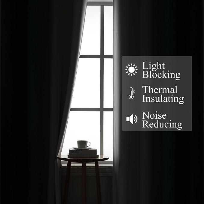 Estelar Textiler Green and Greyish White Blackout Curtains for Living Room, Thermal Insulated Ombre Blackout Drapes, Gradient Full Light Blocking Energy Saving Curtains for Bedroom, 42Wx84L, 2 Panels