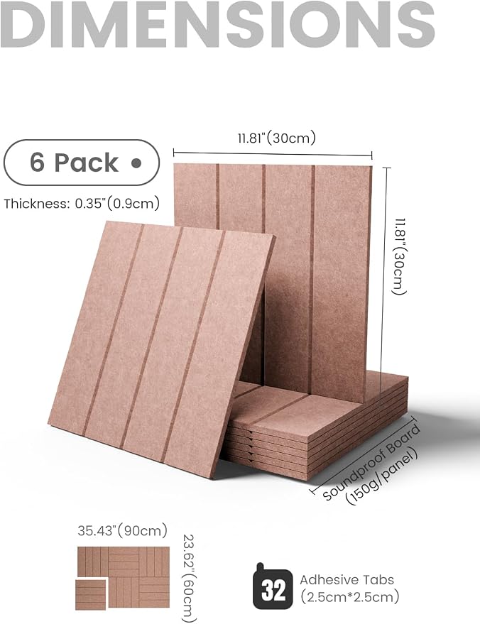 Fluxynara Large Felt Bulletin Board 36"x24" Cork Board Alternative - 6 Pack with 32 Safe Removable Adhesive Tabs, Cork Boards for Walls ffelt Boards or Home Office Classroom Pin Board-Terracotta