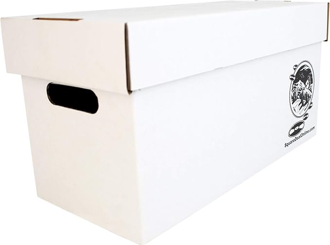 Durable Set of 10 - 7 inch Vinyl Record Storage Boxes - Sturdy Cardboard Construction with Removable Lid - Holds Up to 200 Records Each - Built Tough for Long-Term, Secure Archival Storage - #07BC09