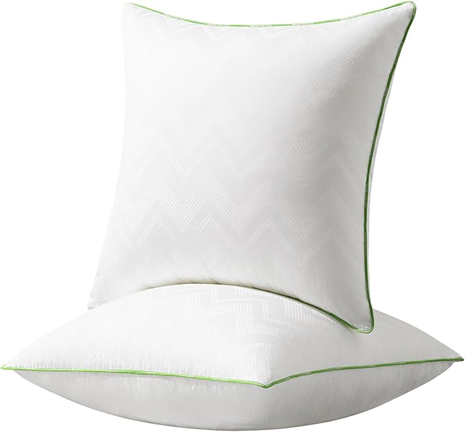 Ashler 12x12 Pillows Insert (Set of 2) - Throw Pillow Inserts with 100% Cotton Cover - Premium Fluffy Pillow Forms Stuffing Bedding Inserts -Decorative White Couch Pillow