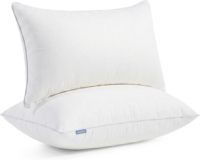 Leeden 12x20 Pillow Insert Set of 2 - Firm and Fluffy Lumbar Pillow Inserts, Rectangle Interior Sofa Pillow Inserts, Decorative Pillow Insert Pair - Beige Couch Pillow