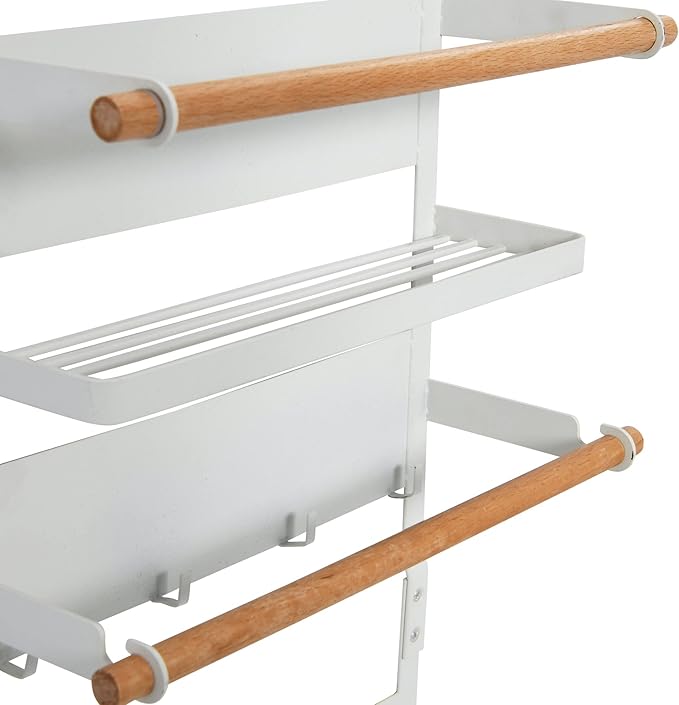 Household Essentials Metal Magnetic Organizer Rack, White