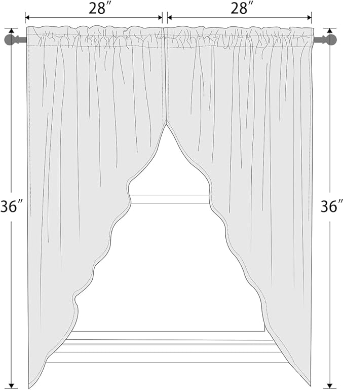 AAtter Purple Kitchen Valance Curtain for Window Lavender Modern Abstract Fun Plum Ombre Small Short Swag Topper Bathroom Living Room Bedroom Rod Pocket Drapes Fabric 1 Pair, 28" W x 36" L, Geometric
