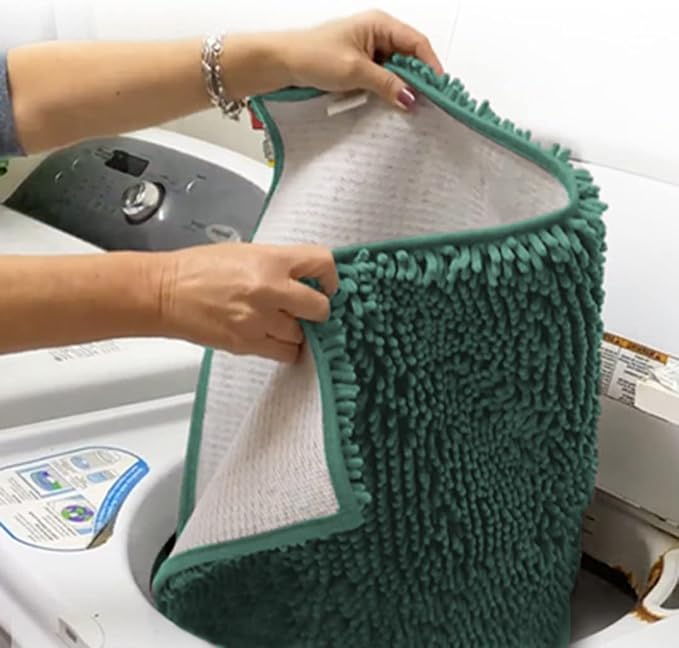 Muddy Mat® | Super Water Absorbent Door Mat Indoor, Microfiber Quick Dry Chenille Entryway Rug,Slip Resistant Front Door Mat,Indoor Mats for Entryway,Machine Washable Pet Rug, Seafoam Green 28"x18"