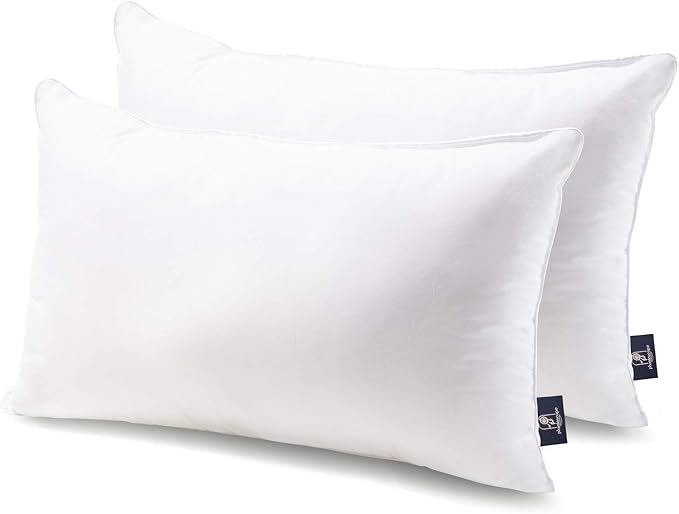 Phantoscope 12 x 20 Pillow Inserts - Throw Pillow Inserts with 100% Cotton Cover - Square Forms Microfiber Lumbar Pillow Sham Stuffer - Couch Cushion Pillows 12" x 20", 2 Count (Pack of 1)