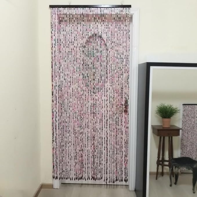 ave split Wood Door Beaded Curtain Boho-Bohemian Wooden Doorway Beads Curtains Made of Wood&Bamboo-for Window,Aisle, Corridor, Door Decor 048zp- (Colorfull, 52 Strands)