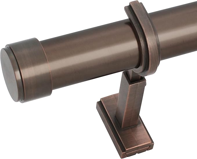 BlastHome® Non-Adjustable Luxury Extra Long Curtain Rod, 1 ¼” Rod Set, 13 foot Fixed Length (Three Rods Connect for a Seamless Look), Oil Rubbed Bronze