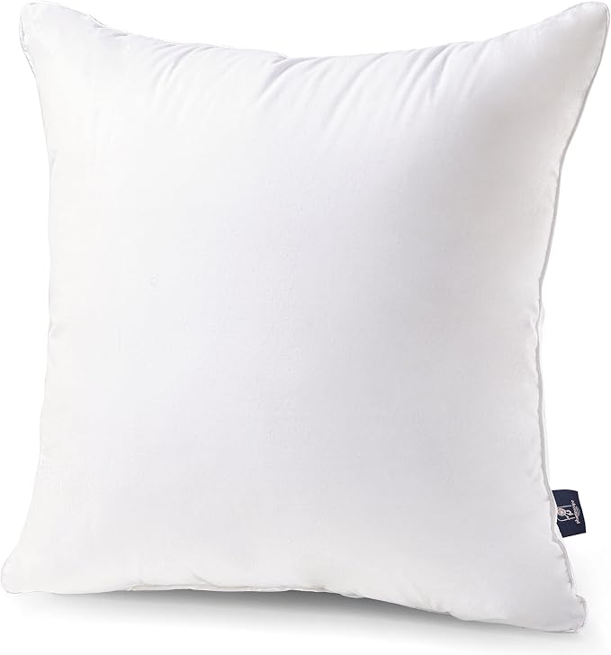 Phantoscope 22x22 Pillow Insert - Throw Pillow Insert with 100% Cotton Cover - Microfiber Lumbar Square Form Pillows Sham Stuffer - Couch Cushion Pillow Pack of 1