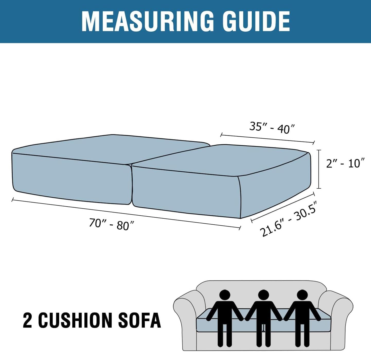 H.VERSAILTEX Velvet Stretch Couch Cushion Cover Plush Cushion Slipcover for Chair Loveseat Sofa Cushion Furniture Protector Seat Cushion Sofa Cover (2 Piece Large Sofa Cushion Covers, Caramel)