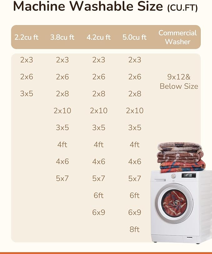 BESTSWEETIE Area Rug 2x6 Rug Machine Washable Non-Slip Low Pile Print Pattern Western Rug for Living Room Bedroom Entryway Tribal Series -Red/Orange