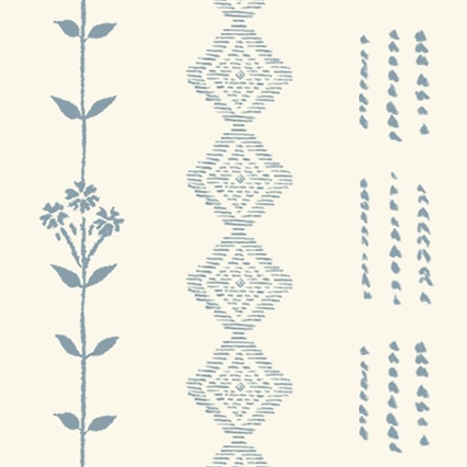 Dusty Blue Curtains 96 Inch Long 2 Panel Set for Living Room,Floral Farmhouse French Country Cottage Farm House Grandma Coastal Decor for Bedroom