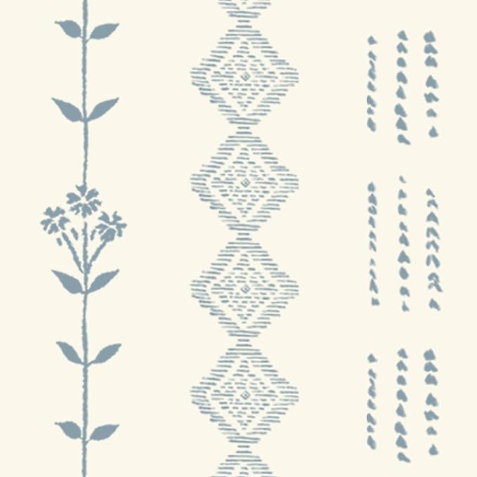 Baby Blue Curtains for Dorm Girls Bedroom,Boho Floral Cottage Core Bluey Curtains for Kids Room 63 Inch Length