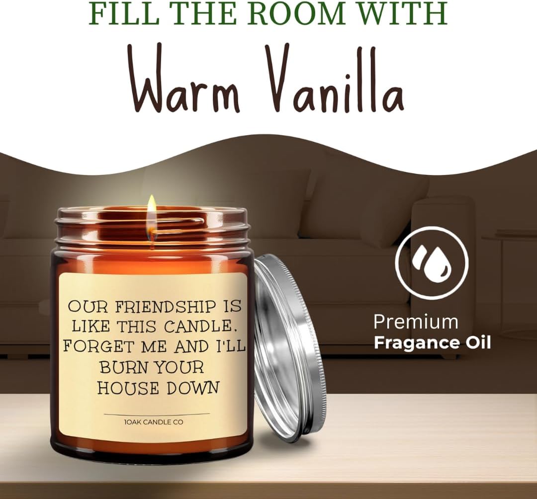1OAK Vanilla Candle - Best Friend Candle for Women - Friendship, Christmas & BFF Gifts