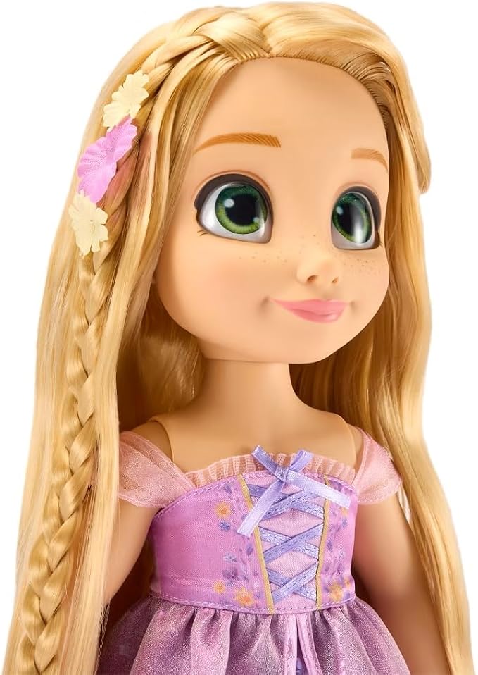 Disney Store Official Rapunzel Once Upon a Story Doll - 16 Inch Disney Princess Toys Featuring Reflective Eyes with 3D Pupil and Iris, Detailed Costume, Hair Comb & Shoes - Comes in Display Box