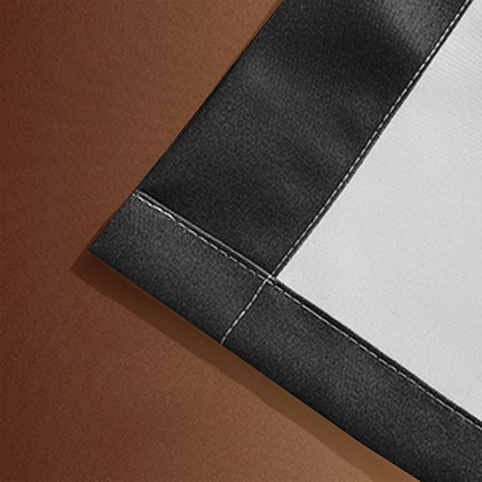 Yakamok Blackout Ombre Burnt Orange and Black Curtains-Gradient Room Darkening Curtain, Grommet Thermal Insulated Light Blocking Window Drapes Curtain for Living Room Bedroom,52 x 63 Inch,2 Panels