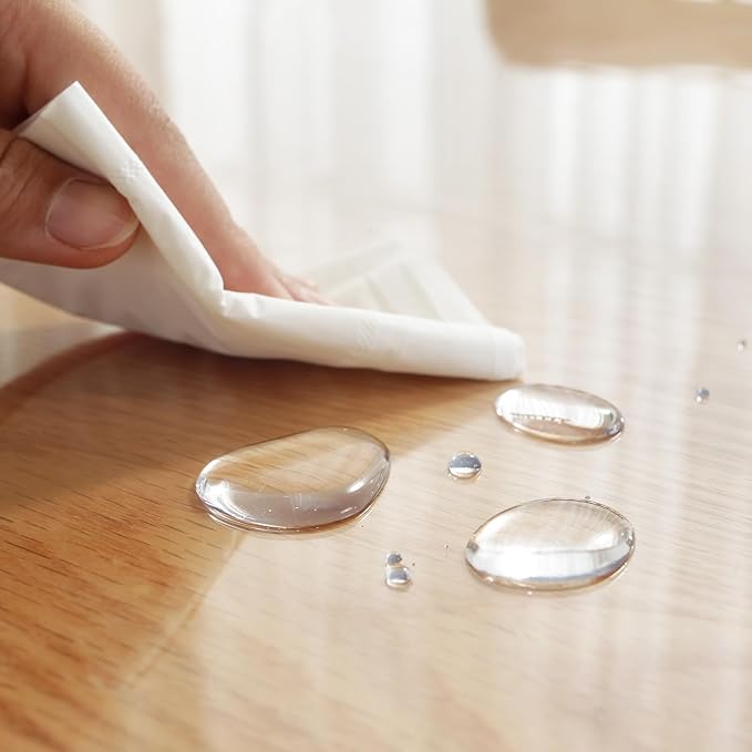 LovePads Clear Table Cover Protector, 18 x 30 Inch 2mm Thick Plastic Table Cover, Table Protector for Dining Room Table, Waterproof Dresser Cover Top for Kitchen, Coffee, Writing Desk