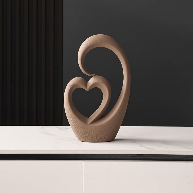 Ceramic Statue Home Decor Aesthetic Abstract Brushed Finish Sculpture Modern Decorative Statues for Living Room Bedroom Bookshelf Table Centerpiece Office