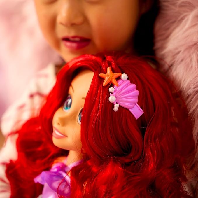 Disney Store Official Ariel Once Upon a Story Doll - Disney Princess Toys Featuring Reflective Eyes with 3D Pupil and Iris, Detailed Costume, Hair Comb - Comes in Display Box - 16 Inches