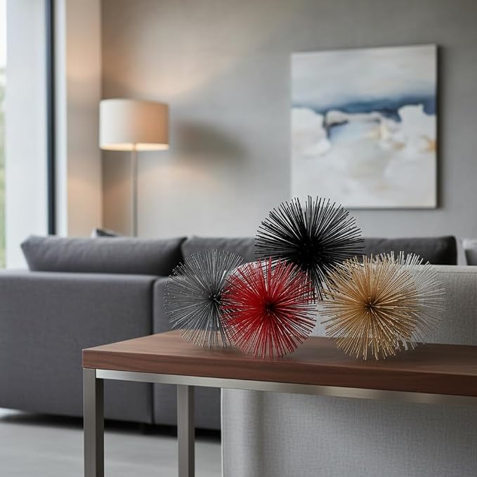Modern Day Accents5167Pilluelo Urchin Small Silver SpherePilluelo Urchin Small Silver Sphere, Tabletop, Centerpiece, Filler, Round, Spikey, Spikes, Urchin, Sea, Iron, 6" x 6" x 6"SmallSilver