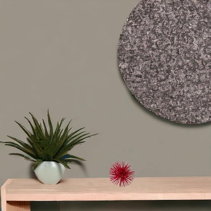 Modern Day Accents 5267 Erizo Urchin Small Red Sphere, Coffee Table Room Decor, Shelf Starburst Centerpiece, Spike Ball Decoration, Home, 6" D