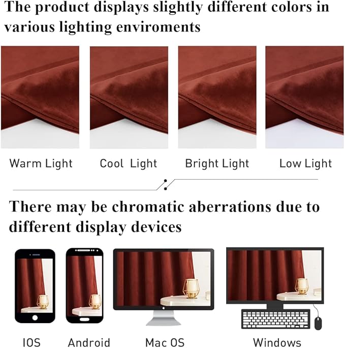 StangH Luxury Rust Thermal Insulated Curtains 96 inches, 2 Panels | 300GSM Rich Velvet, Room Darkening Privacy Protect Window Drapes, Noise Absorb, Bedroom Living Room, Christmas Decor