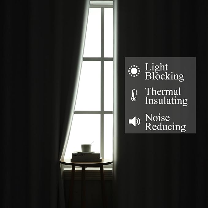 Estelar Textiler Lilac and Greyish White Ombre Blackout Curtains 45 Inch Length 2 Panels, Full Room Darkening Gradient Drapes for Bedroom, Thermal Insulated Grommet Short Curtains for Bathroom,42Wx45L