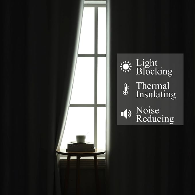 Estelar Textiler Lilac and Greyish White Ombre Blackout Curtains 54 Inch Length 2 Panels, Full Room Darkening Gradient Drapes for Bedroom, Thermal Insulated Grommet Short Curtains for Bathroom,42Wx54L