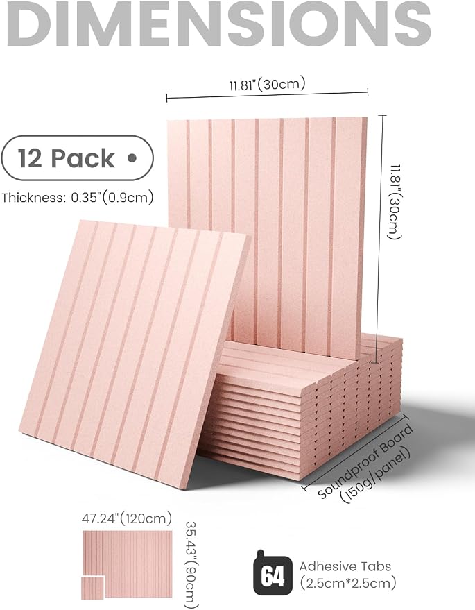 Fluxynara Large Felt Bulletin Board 48" x 36" Cork Board Alternative-12 Pack with 64 Safe Removable Adhesive Tabs, Cork Boards for Walls Cork Board for Home Office Classroom Pin Board -Pink