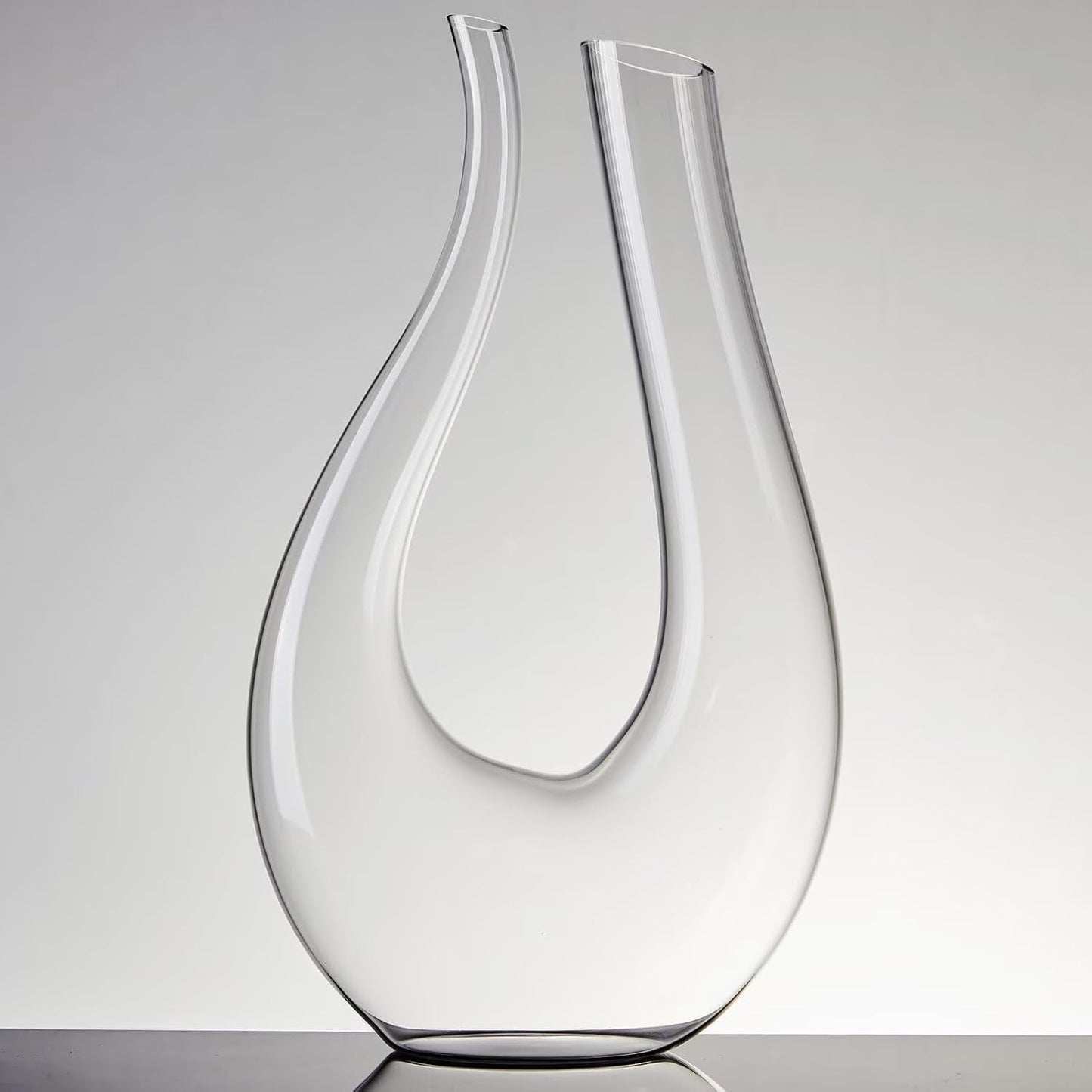 1PC Luxurious U-Shaped Crystal Glass Wine Decanter - High-End European Style, Harp Design, Red Wine, Large Capacity, Perfect for Home, Restaurant, and Household Use